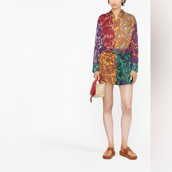 Zimmermann "Tiggy" Shorts And Top Set In Spliced Paisley Size Zimmermann 1 - Picture 3 of 9